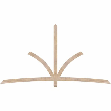 Ekena Millwork Davenport Smooth Timber Gable Bracket, Douglas Fir, 108"W x 58"H x 1 1/2"D x 3 1/2"F, 13/12 Pitch GBW108X58X0204DAV00SDF